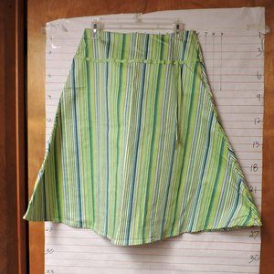 LIV A LITTLE -  circle skirt sz 8 grn and wht